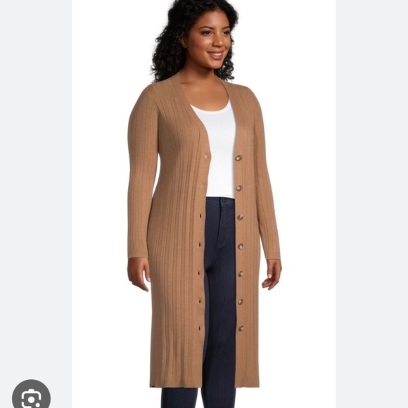 Denver Hayes Long Green Button Cardigan - Picture 4 of 4